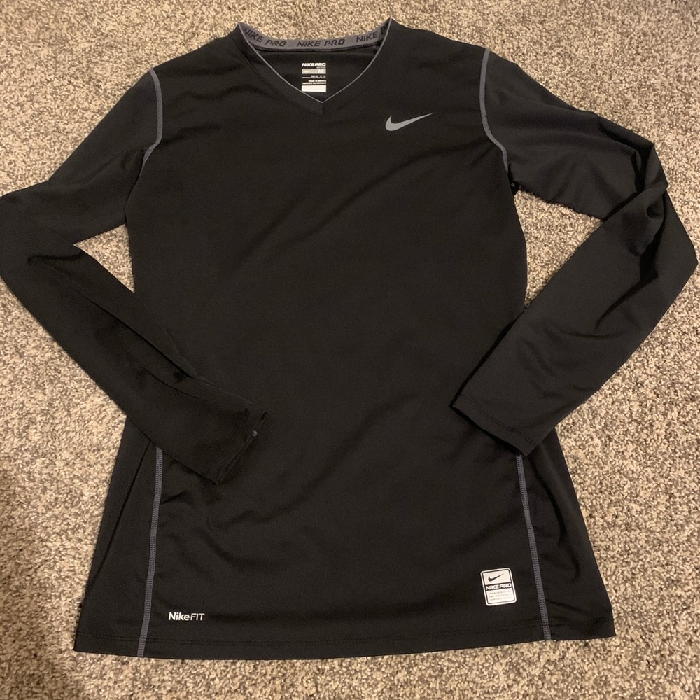 Nike Pro Fitted Long Sleeve Black Women’s Shirt